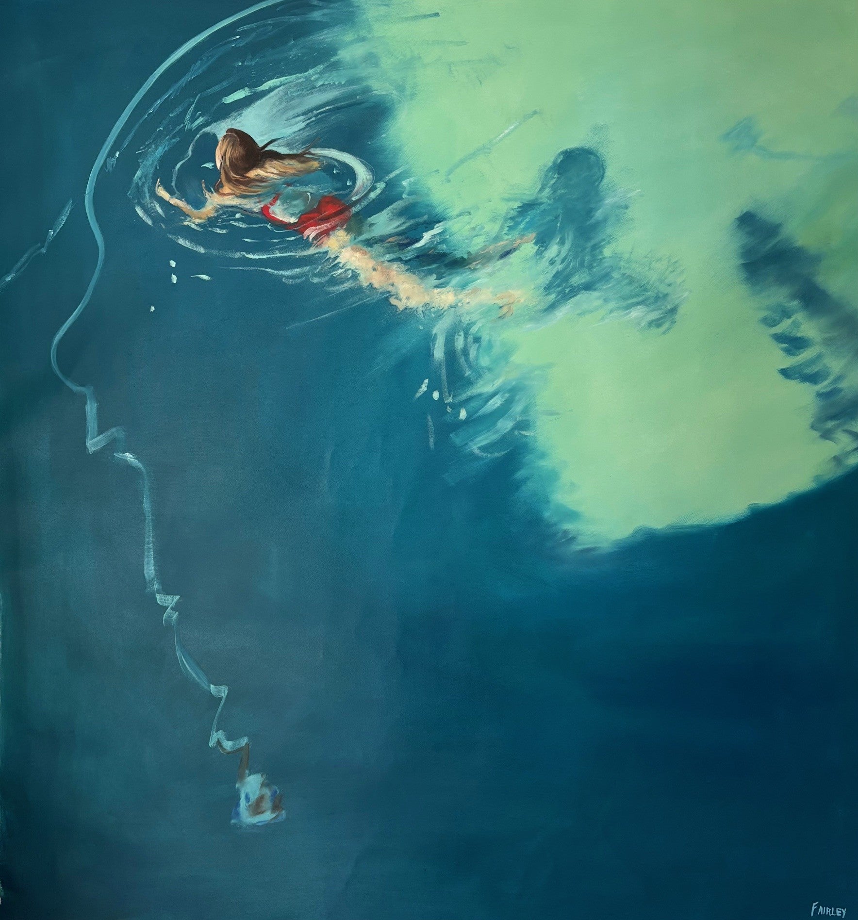 Summertime Blues; original oil painting by Jessica Fairley
