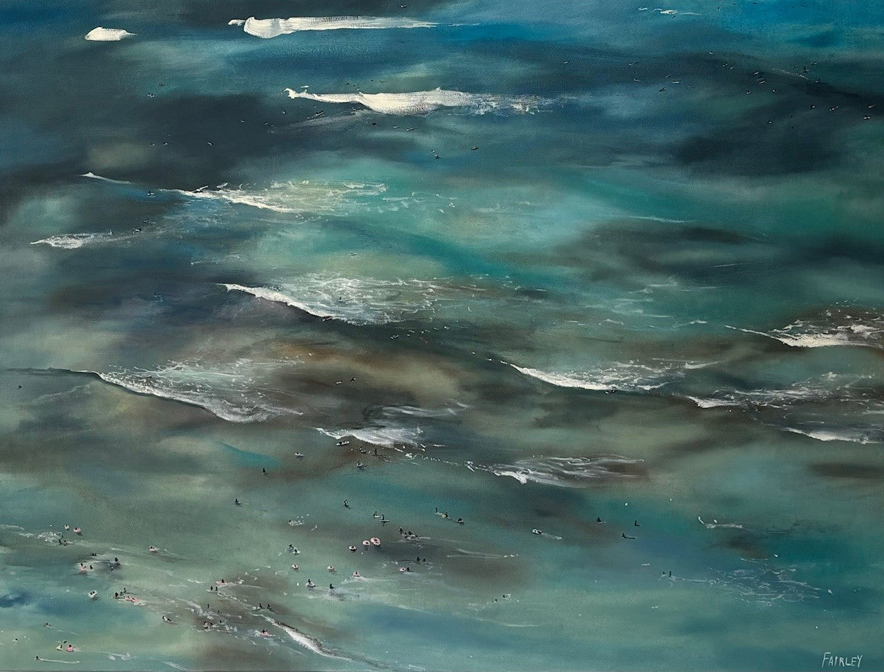 Waikiki from the 29th Floor; original oil painting by Jessica Fairley