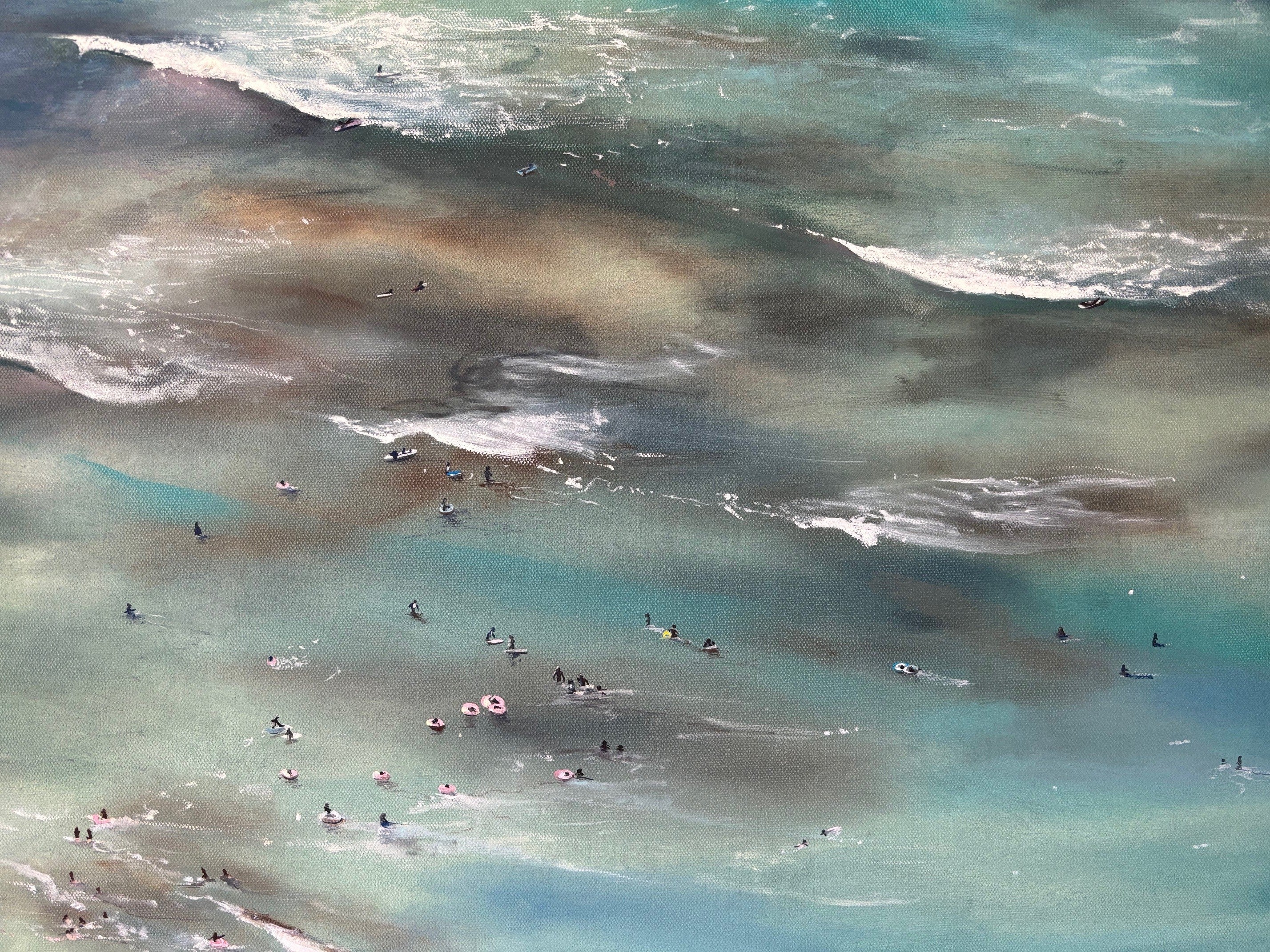 Waikiki from the 29th Floor; original oil painting by Jessica Fairley