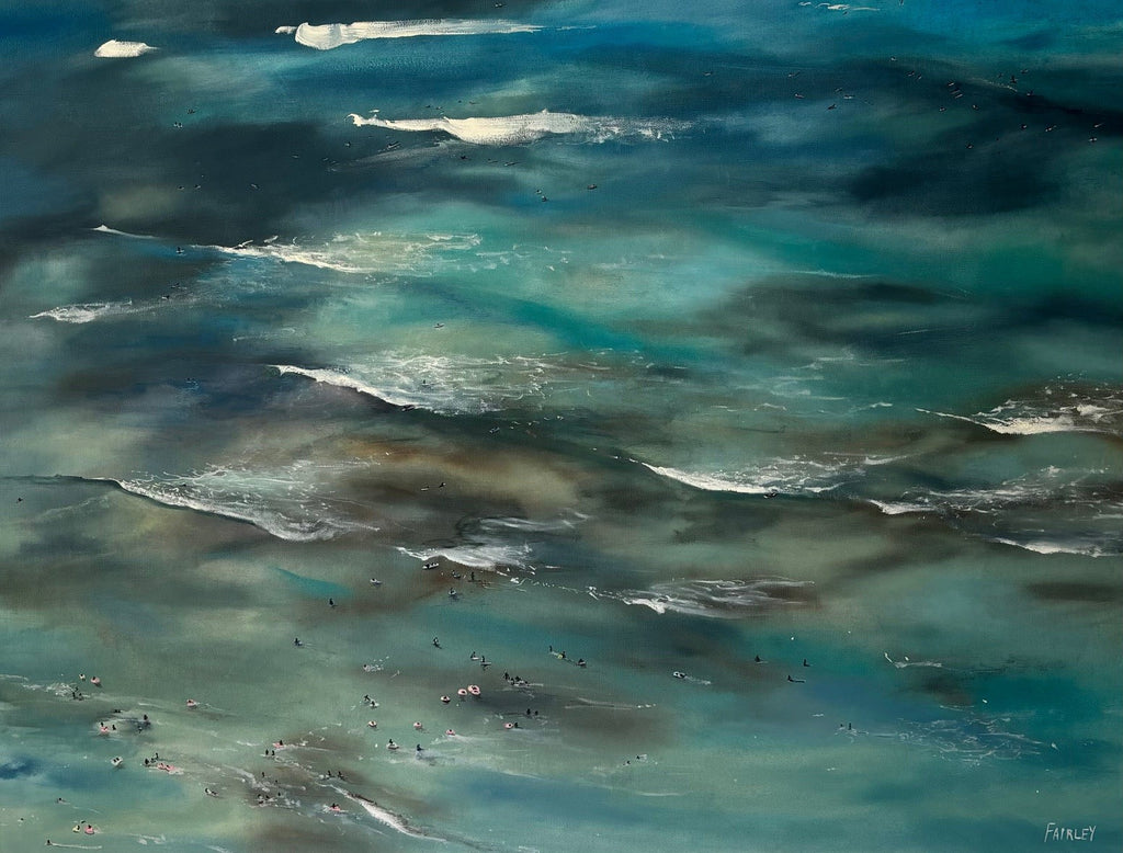 Waikiki from the 29th Floor; original oil painting by Jessica Fairley