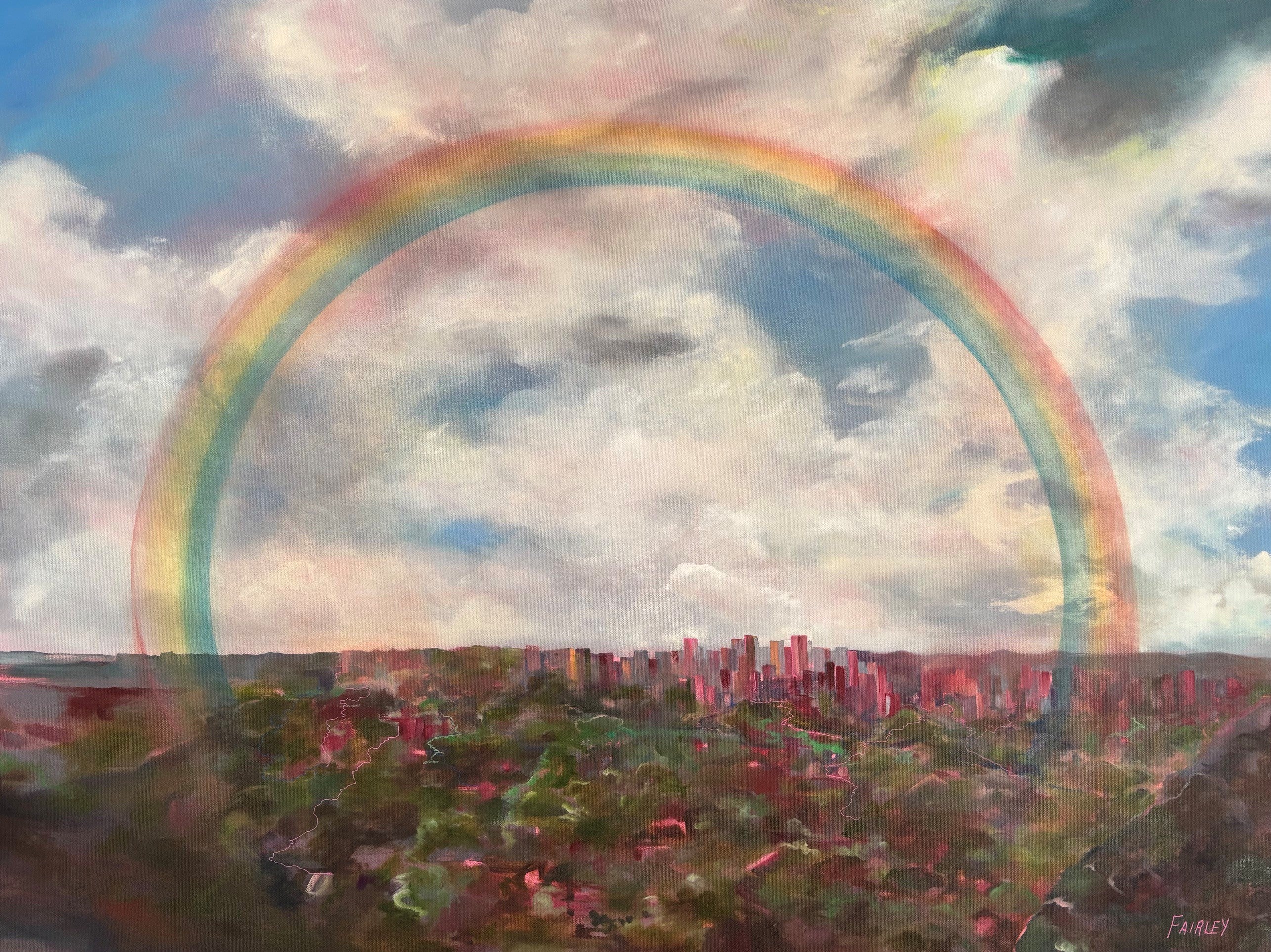 Our City of Angels; Original Oil painting on Canvas by Jessica Fairley